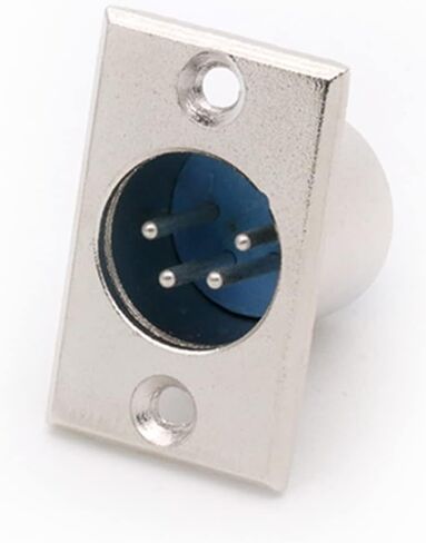 Connector 4 PIN X L R Male Plug Panel Mount Metal Chassis 10Pcs in Saudi Arabia