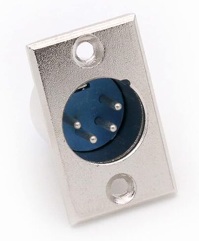 Connector 4 PIN X L R Male Plug Panel Mount Metal Chassis 10Pcs in Saudi Arabia