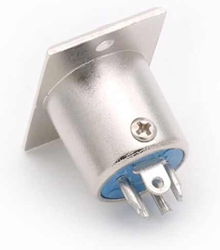 Connector 4 PIN X L R Male Plug Panel Mount Metal Chassis 10Pcs in Saudi Arabia