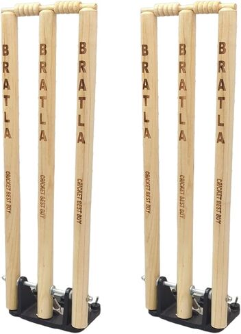 CBB الكريكيت الربيع عودة جذوع الويكيت قاعدة معدنية متعددة الأسطح (مجموعة من 2) in Kuwait