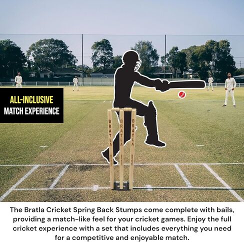 CBB الكريكيت الربيع عودة جذوع الويكيت قاعدة معدنية متعددة الأسطح (مجموعة من 2) in Kuwait