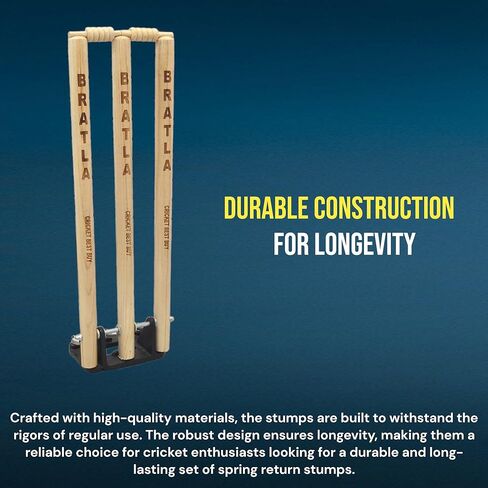 CBB الكريكيت الربيع عودة جذوع الويكيت قاعدة معدنية متعددة الأسطح (مجموعة من 2) in Kuwait