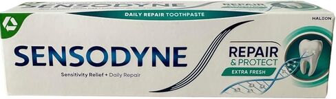 Sensodyne:"Repair & Protect Extra Fresh" Toothpaste, Powered by NovaMin 2.53 Fluid Ounce (75ml) Tube [ Italian Import ] in Saudi Arabia