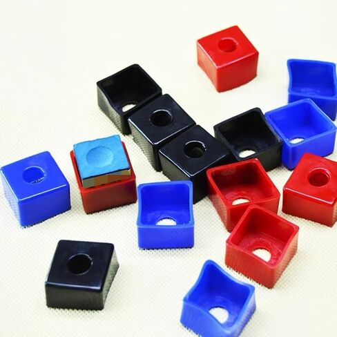 lasenersm 6 Pieces Cue Tip Chalk Holder Plastic Pool Chalk Holder Case Box Billiard Chalk Case Holder Billiard Chalk Storage Box Cue Chalk Box Holder Case Pool Cue Chalk Box Holder Case, Black in Saudi Arabia