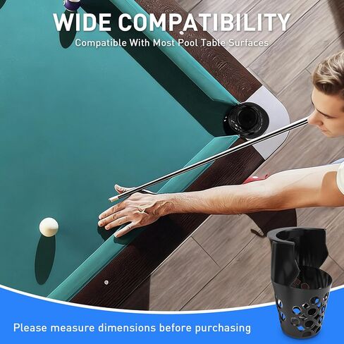 6 Pack Pool Table Pockets, Pool Table Web Pockets, Billiard Pool Table Accessories for Replacement (Black) in Kuwait