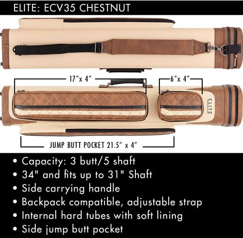Elite ECV35 Chestnut Pool Cue Case in Saudi Arabia