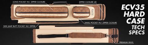 Elite ECV35 Chestnut Pool Cue Case in Saudi Arabia