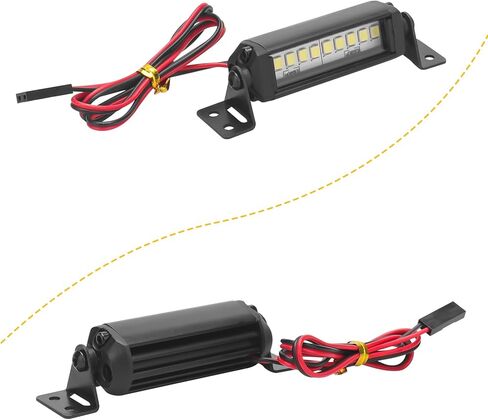 RC Light Bar 10 LED, daitoku RC Car Roof Light Kit for 1/10 1/18 Axial SCX10 Traxxas TRX4 TRX4M Arrma Senton Redcat GEN7 in Saudi Arabia