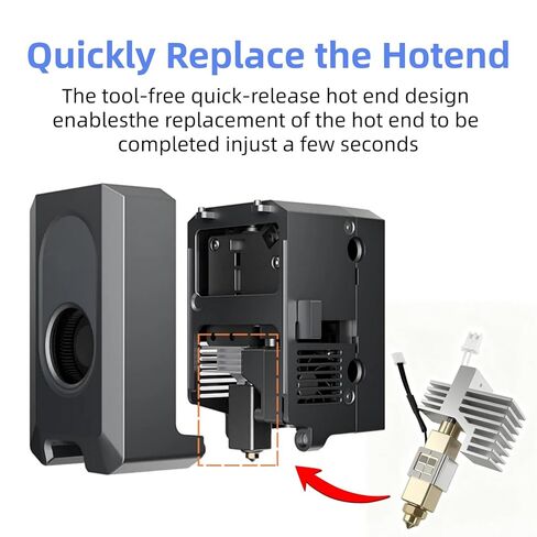 طقم Hotend سيراميك 0.4 مم لـ Elegoo Centauri Carbon - طقم الطارد مع 3 فوهات نحاسية بديلة 320 درجة مئوية لحام مقوى مقاوم للحرارة لطابعة Elegoo ثلاثية الأبعاد in Kuwait