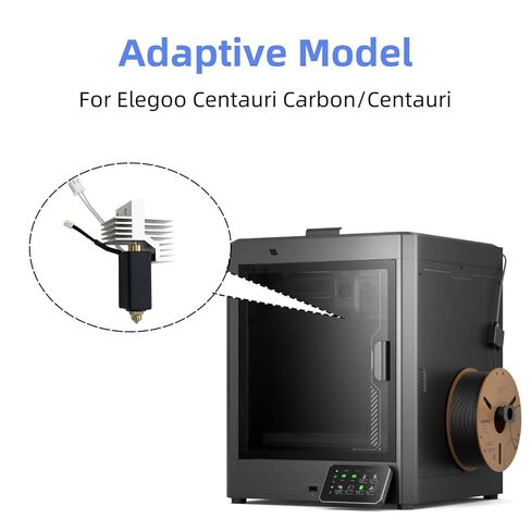 طقم Hotend سيراميك 0.4 مم لـ Elegoo Centauri Carbon - طقم الطارد مع 3 فوهات نحاسية بديلة 320 درجة مئوية لحام مقوى مقاوم للحرارة لطابعة Elegoo ثلاثية الأبعاد in Kuwait