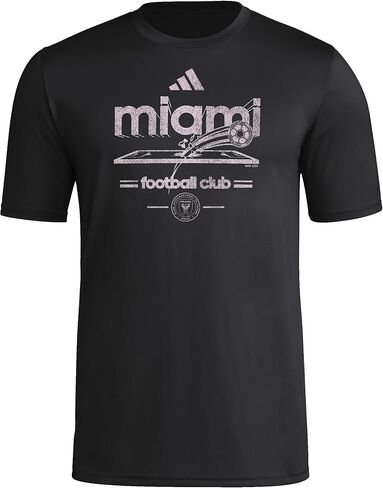 Adidas Mens Inter Miami Cf Vintage World Pre-Game Short Sleeve T-Shirt in Saudi Arabia