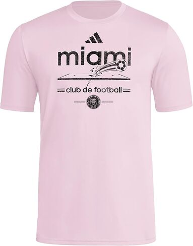 تي شيرت رجالي بأكمام قصيرة من Adidas Inter Miami Cf Vintage World Pre-Game in Kuwait