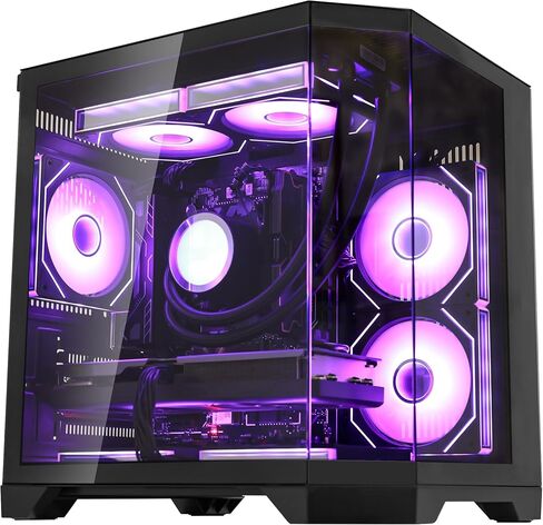 محيطات Ocean of Stars PC -AMD RYZEN 5 7600X 6 -CORE 4.7GHZ -RTX 5070 12G -32GB DDR5 6000MHZ RAM -1TB PCIE +4TB SATA SSD -WIFI & BT -WIN 11 Pro Desktop Computer -Black in Kuwait