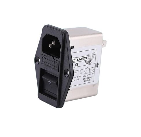 CW2B-3A/6A/10A-T(003) Black Switch Power Filter Anti-Interference 220V pin Socket Fuse Switch(CW2B-6A-T 003) in Saudi Arabia
