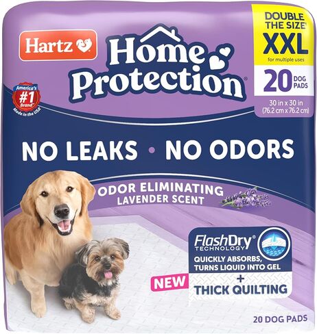 Hartz Home Protection Lavender Scupped Cog Cound ، XXL 40 Count ، Super Assorbent ولن يتسرب ، القضاء على الرائحة in Saudi Arabia