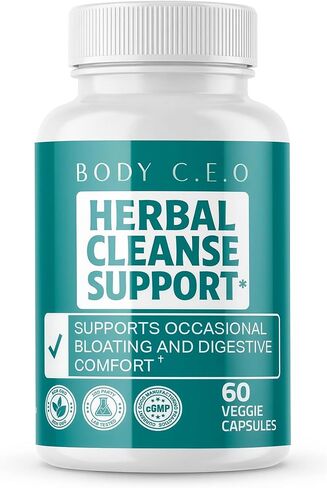 Herbal Cleanse Support - Botanicals & 11-Strain Probiotic Blend - Supports Digestion, Bowel Movements, Gut Balance & Regularity - 60 Veggie Capsules in Saudi Arabia