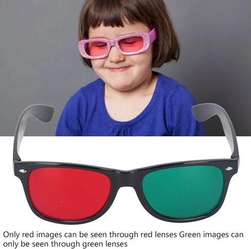 Amblyopia Training Poker Card, Rehabilitation Red Green Glasses for Color Blind Patients for Daily Use in Saudi Arabia