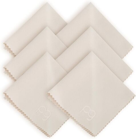 6 Pack Microfiber Cleaning Cloth for Glasses - Ultra Soft Lens Cleaning Cloth for Eyeglasses, Sunglasses, Camera Lenses, Screens, iPhone, iPad - Lint-Free & Scratch-Free in Kuwait
