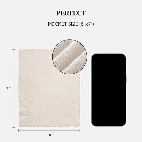 6 Pack Microfiber Cleaning Cloth for Glasses - Ultra Soft Lens Cleaning Cloth for Eyeglasses, Sunglasses, Camera Lenses, Screens, iPhone, iPad - Lint-Free & Scratch-Free in Kuwait