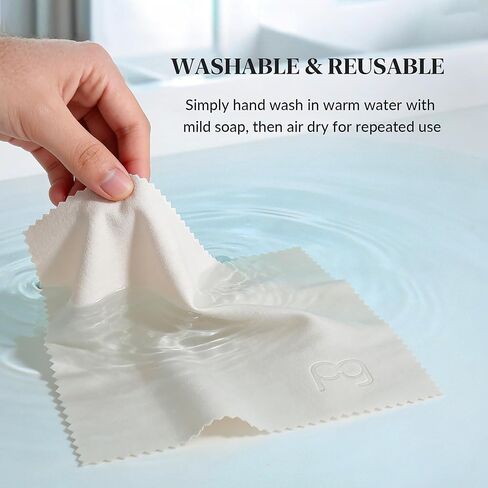 6 Pack Microfiber Cleaning Cloth for Glasses - Ultra Soft Lens Cleaning Cloth for Eyeglasses, Sunglasses, Camera Lenses, Screens, iPhone, iPad - Lint-Free & Scratch-Free in Kuwait
