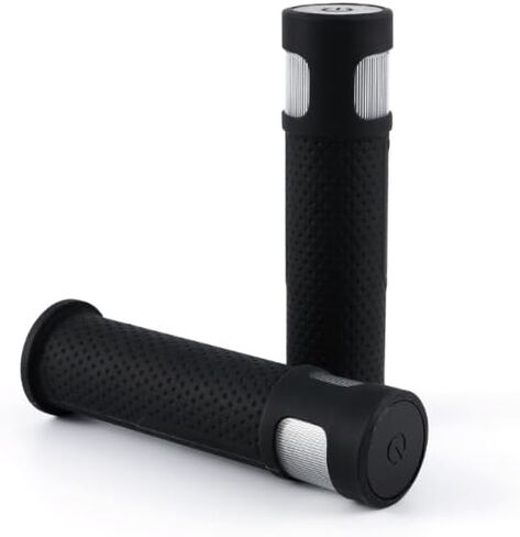 Bicycle Handlebar Grips with LED Lights – USB-C Rechargeable, Universal 22mm Fit, Touch Control & 12 Light Modes for Night Riding | Shock-Absorbing Silicone Design in Kuwait