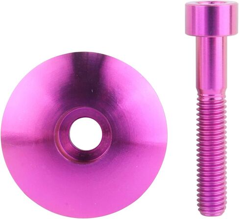 Titanium Headset Stem Top Cap, 1-1/8 Inch with Titanium Bolt M6 x 35mm, Bike Headset Accessory in Kuwait