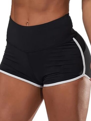 High Waisted Workout Shorts for Women, Athletic Gym Shorts, Running & Yoga Fitness Activewear in Saudi Arabia