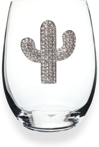 THE QUEENS' JEWELS Magnolia Jeweled Stemmed Wine Glass, 21 oz. - Unique Gift for Women, Birthday, Cute, Fun, Not Painted, Decorated, Bling, Bedazzled, Rhinestone in Saudi Arabia