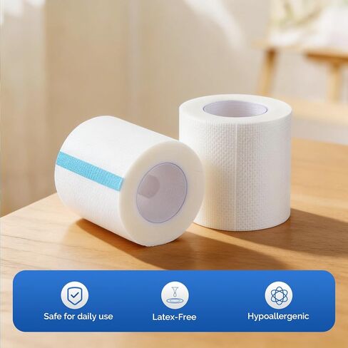 JMU Medical Tape, 6 Rolls Transparent Surgical Tape, 2" x 10 Yards, Latex-Free, Wound Visualization & Hypoallergenic, for Wound Care First Aid Dental Medical in Saudi Arabia