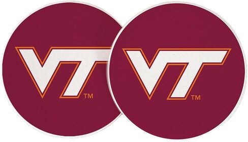 Desert Cactus Virginia Tech University Car Coaster Hokies VT Absorbent Sandstone Car Cup Coasters Set of 2 (Design A) in Saudi Arabia