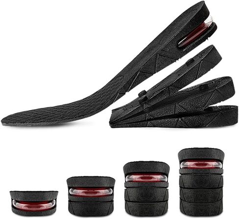 4-Layer Height Increase Insoles, 3.15 inch Air Cushion Taller Shoes Insoles Heel Insert for Men and Women in Saudi Arabia