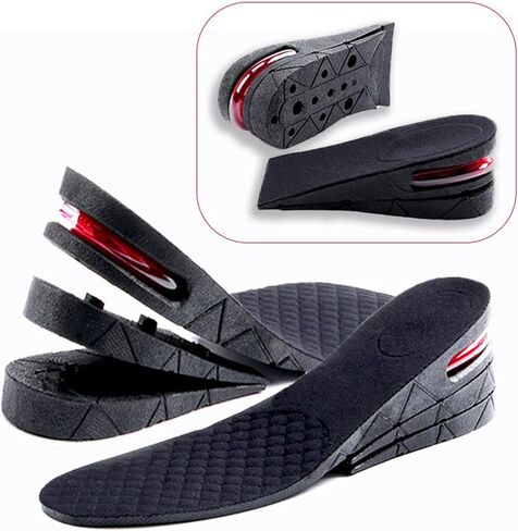 4-Layer Height Increase Insoles, 3.15 inch Air Cushion Taller Shoes Insoles Heel Insert for Men and Women in Saudi Arabia