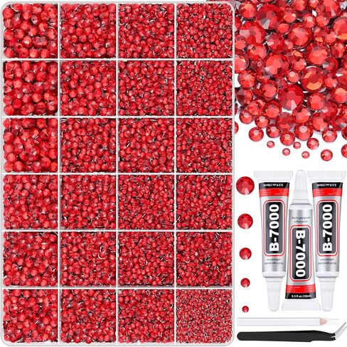 18000 قطعة من أحجار الراين الهلامية الراتنجية للإبهار، متعددة الألوان 3 مم أحجار قوس قزح مسطحة، مجموعة بيدازلر مع 3 قطع 10 مل B7000 غراء مجوهرات للحرف اليدوية وأحذية الكتب وفن الأظافر in Kuwait