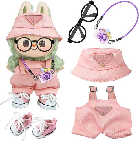 5 Sets Doll Clothes for LABUBU (NO Doll), Handcrafted Crochet Accessories for LABUBUS About 6.7''/17CM Dolls, Premium Outfit-Cute Clothes for Dress up Unique Style (5 Sets of Clothing Outfits) in Kuwait