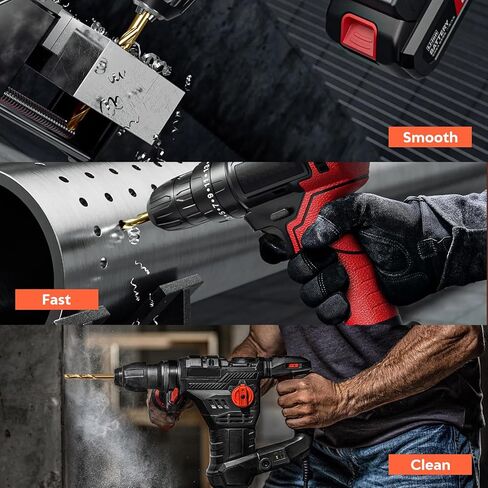 مجموعة لقم مثقاب M35 كوبالت تيتانيوم HSS مكونة من 21 قطعة، لقم مفك تأثير سريع التغيير للخشب والمعادن والبلاستيك وسبائك الألومنيوم، 1/16 بوصة إلى 1/2 بوصة مع حقيبة تخزين مفهرسة in Kuwait