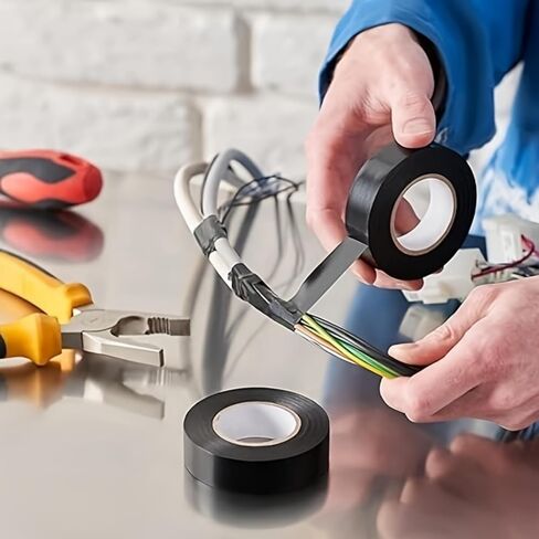 10 عبوات من الأشرطة الكهربائية السوداء المقاومة للماء، شريط كهربائي بدرجة حرارة عالية 0.59 × 26 قدم تحت 600 فولت لجميع الأحوال الجوية - حماية من الأشعة فوق البنفسجية - مثبطات اللهب in Saudi Arabia