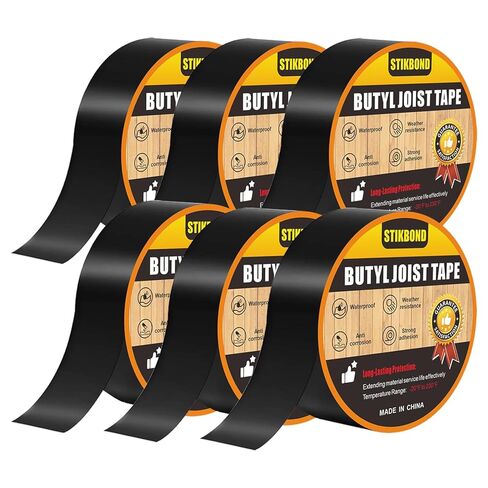 Joist Tape 2" x 50FT 2rolls Butyl Deck Tape,Resistance Butyl Tape,Waterproof and Anti-Corrosion Flashing Tape for Wood Deck, Joist, Beams, Roofs, RV, Doors in Saudi Arabia