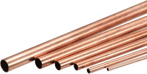 Copper Tube, 2mm 3mm 4mm 5mm 6mm 7mm OD x 0.5mm Wall Thickness 200mm Length Metal Tubing, Pack of 6 in Saudi Arabia