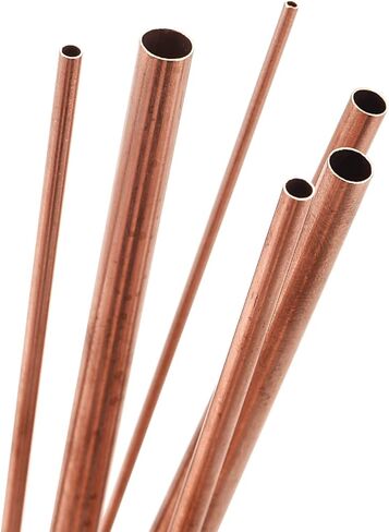 Copper Tube, 2mm 3mm 4mm 5mm 6mm 7mm OD x 0.5mm Wall Thickness 200mm Length Metal Tubing, Pack of 6 in Saudi Arabia