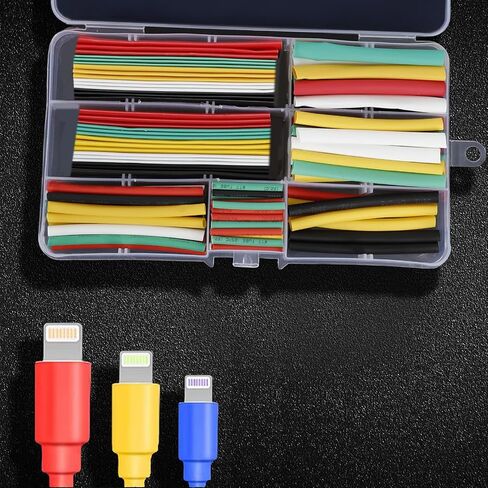 140Pcs Heat Shrink Tubing Assortment Kit, Insulation Tube Set for Electrical Wire Cable Protection and Repair, Mix in Saudi Arabia
