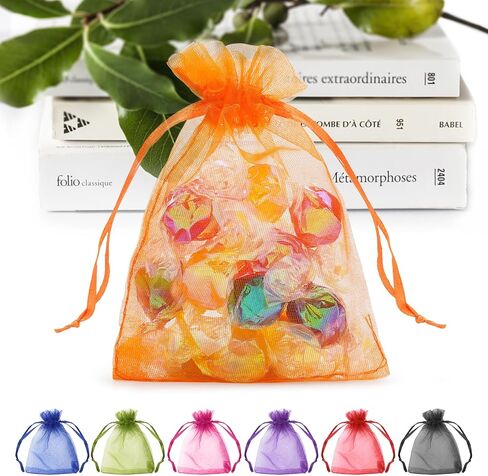 ANZNKU 50 Pack White Orgricza Bags 3 × 4 بوصة ، حقيبة هدايا صغيرة شبكية. in Kuwait