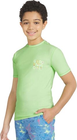 Eddie Bauer Boys' Swim UPF 50+ Short Sleeve Sun Tee Rash Guard Shirt in Saudi Arabia