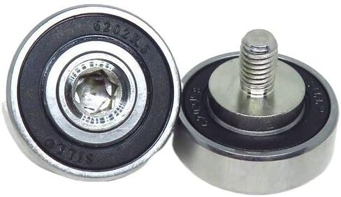 1 قطعة القطر الخارجي 35 مللي متر 6202RS تحمل الترباس الأسطوانة مع M8 موضوع JS620235-11C4L12M8 15x35x11 باب ونافذة دليل عجلة معدنية بكرة in Kuwait