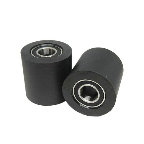 1 قطعة 30 مللي متر الأسود بولي PU المغلفة الأسطوانة مع محامل مزدوجة 6800RS 10x30x30 مللي متر PUT680030-30 حزام النقل الصامت البولي يوريثين in Kuwait