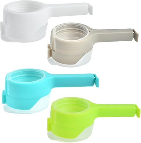 4Pcs Bag Clips for Food,Food Storage Sealing Clips with Pouring Spouts,Sealing Clip with Nozzle,Chip Bag Clips,Cap Sealer Clip for Chip Bag,Bulk Candy Bag,Cereal Bag,Dog Food Bag in Saudi Arabia