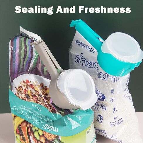 4Pcs Bag Clips for Food,Food Storage Sealing Clips with Pouring Spouts,Sealing Clip with Nozzle,Chip Bag Clips,Cap Sealer Clip for Chip Bag,Bulk Candy Bag,Cereal Bag,Dog Food Bag in Saudi Arabia