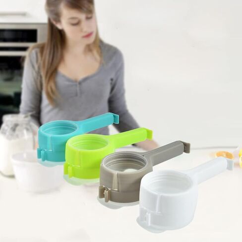 4Pcs Bag Clips for Food,Food Storage Sealing Clips with Pouring Spouts,Sealing Clip with Nozzle,Chip Bag Clips,Cap Sealer Clip for Chip Bag,Bulk Candy Bag,Cereal Bag,Dog Food Bag in Saudi Arabia