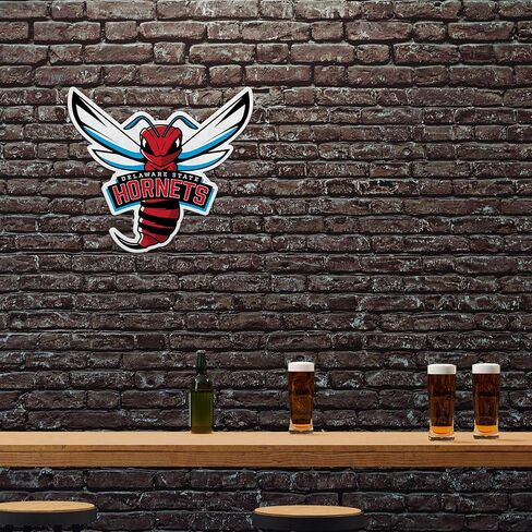 Rico Industries NCAA Delaware State Hornets Shape Cut Pennant - Home and Living Room Décor - Soft Felt EZ to Hang in Saudi Arabia