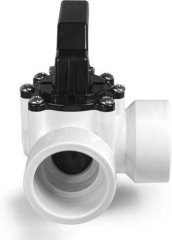 صمام محول لحمام السباحة Fibropool - 1 1/2 بوصة - 3 اتجاهات - صمام انزلاقي بديل لحمامات السباحة والمنتجعات الصحية باللون الأبيض in Kuwait