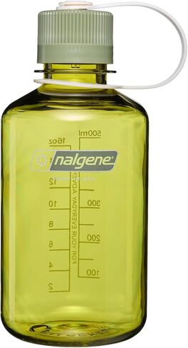 Nalgene 16 oz Narrow Mouth Water Bottle | BPA-Free, Durable & Leak Proof, Lightweight, Fits In Cupholders – Thrill & Motion, Endive w/Oil Green in Saudi Arabia